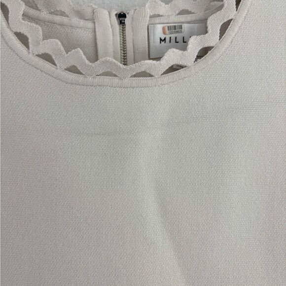 Milly fit and flare off White Diamond Cut sleeveless Dress size S - Picture 4 of 9